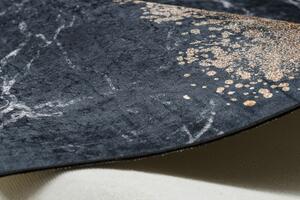 ANDRE 1124 Prateľný koberec Mramor, protišmykový - čierny