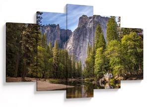 Obraz - Pod Yosemite skalou (150x105 cm)
