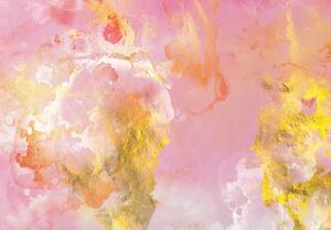 Fototapeta - Mramor v ružovej a zlatej (152,5x104 cm)