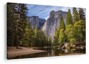 Obraz - Pod Yosemite skalou (90x60 cm)