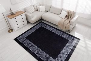 Prateľný koberec MIRO 51223.807 Mramor, grécky - čierno / biely