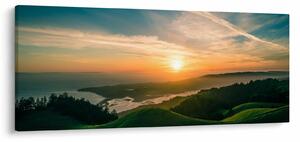 Obraz východu slnka nad morom (120x50 cm)