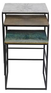 Odkladací stolík Ray Square – set 3 ks 57,5 × 48 × 48 cm KARE DESIGN
