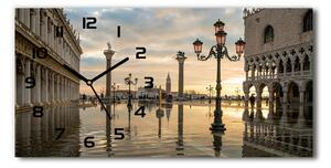 Vodorovné Sklenené hodiny na stenu tiché Benátky Taliansko
