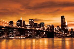 Fototapeta - New York Brooklyn Bridge City (254x184 cm)