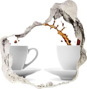 Fotoobraz diera na stenu nálepka Nalievanie kávy
