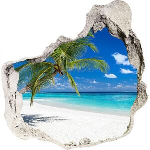 Díra 3D ve zdi nálepka Tropické pláže nd-p-151547263