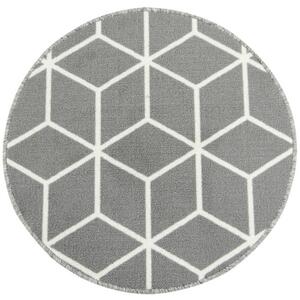 Protišmykový koberec Cubes 19 svetlosivý