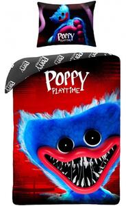 Bavlnené posteľné obliečky Poppy Playtime - motív Huggy Wuggy - 100% bavlna - 70 x 90 cm + 140 x 200 cm