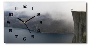 Vodorovné Sklenené hodiny na stenu tiché Nórsko útes