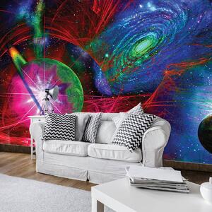 Fototapeta - Farebný abstraktný vesmír (254x184 cm)