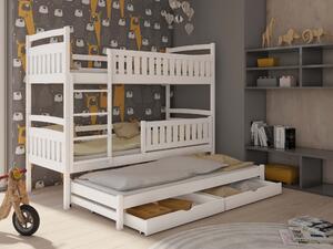 Detská posteľ 90 x 200 cm BLAIR (s roštom a úl. priestorom) (biela). Vlastná spoľahlivá doprava až k Vám domov. 1013305