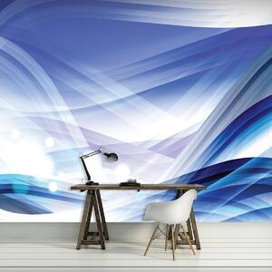 Fototapeta - Modré abstraktné vlny (254x184 cm)