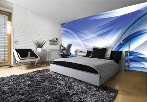 Fototapeta - Modré abstraktné vlny (152,5x104 cm)
