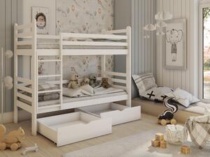 Detská posteľ 80 x 190 cm Paul (s roštom a úl. priestorom) (biela). Vlastná spoľahlivá doprava až k Vám domov. 1013397