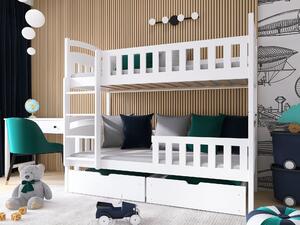 Detská posteľ 90 x 200 cm Antone (s roštom a úl. priestorom) (biela). Vlastná spoľahlivá doprava až k Vám domov. 1013555