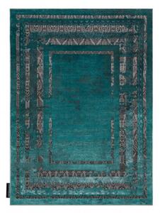 Koberec DE LUXE 1516 Ramka vintage - štrukturálny - zelený / antracit