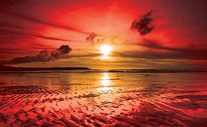 Fototapeta - Červený západ slnka (152,5x104 cm)