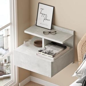 Svetlosivý nočný stolík s poličkami Ilsa – Kalune Design
