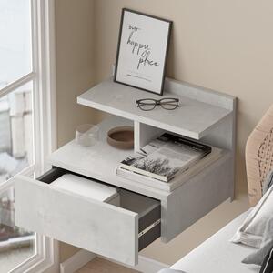 Svetlosivý nočný stolík s poličkami Ilsa – Kalune Design