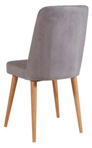 Sivá zamatová jedálenská stolička Stormi Sandalye – Kalune Design