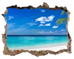 Díra 3D ve zdi nálepka Tropické pláže nd-k-158283371