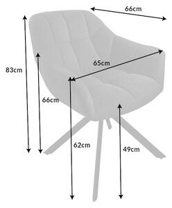 Dizajnová otočná stolička Vallerina antracitová