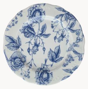 Porcelánové dezertné taniere Vienna Blue Roses, 6 ks