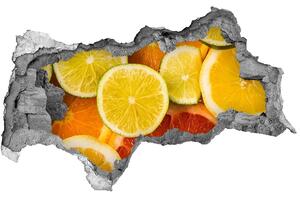 Nálepka 3D diera na stenu Citrusové ovocie nd-b-41404635