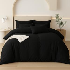 Didatex ČIERNÉ bavlnené obliečky DeLuxe Obsah balenia: Štandardný rozmer 1x 140x200 + 1x 70x90