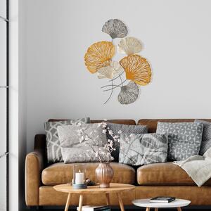 Hanah Home Nástenná kovová dekorácia Kvetiny 75x100 cm viacfarebná