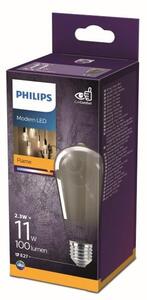 Philips 8718699759650 LED žiarovka classic E27 2,3W/11W 100lm ST64 1800K smoky