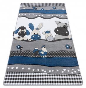 Dywany Łuszczów Detský kusový koberec Petit Farm animals blue - 160x220 cm