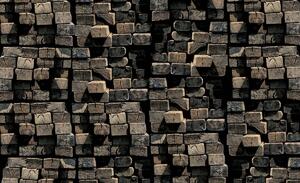 Fototapeta - Hromada drevených nosníkov (152,5x104 cm)
