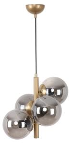 Sivé/v zlatej farbe závesné svietidlo so skleneným tienidlom ø 15 cm Forte – Squid Lighting
