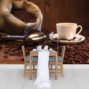 Fototapeta - Vrece plný kávových zŕn (152,5x104 cm)