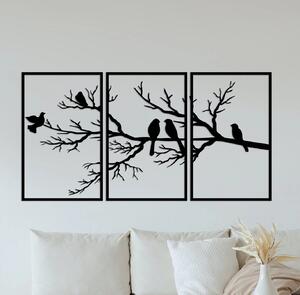 Karlsdesign.sk - Drevený obraz na stenu - BirdTrees II - 84x43