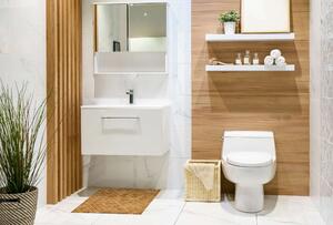 ViaDomo Via Domo - Bambusová kúpeľňová podložka Elegante - prírodná - 80x50 cm
