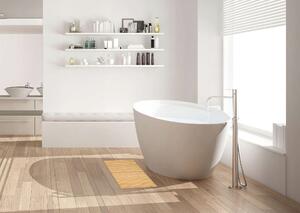 ViaDomo Via Domo - Bambusová kúpeľňová podložka Sofisticato - prírodná - 60x40 cm