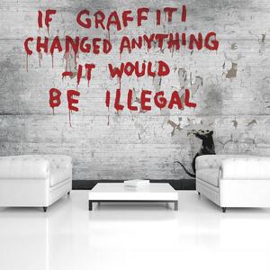Fototapeta - Graffiti nápis (152,5x104 cm)