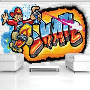 Fototapeta - Farebné Graffiti - skateboard (152,5x104 cm)