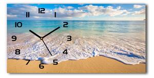 Vodorovné Sklenené hodiny na stenu tiché Havajská pláž
