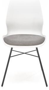 Halmar Jedálenská stolička K488, biela/sivá