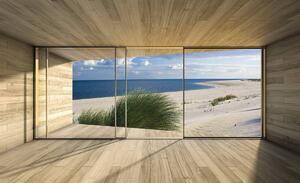Fototapeta - Výhľad na oceán a pláž (152,5x104 cm)