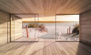Fototapeta - Pohľad na vstupnú cestu na pláž (254x184 cm)