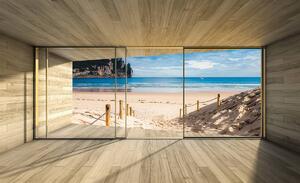 Fototapeta - Výhľad na pláž (254x184 cm)