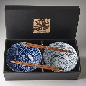 MADE IN JAPAN Set misiek s paličkami Honeycomb 15 × 7,5 cm/22,5 cm