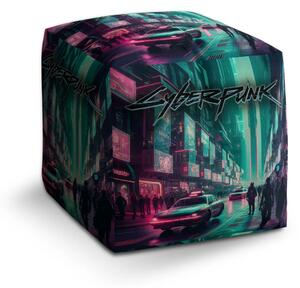 Sablio Taburet Cube Cyberpunk 2077 Mesto - 40x40x40 cm
