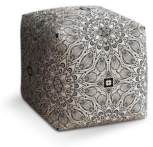 Sablio Taburet Biele mehendi - 40x40x40 cm