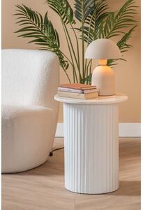 Mramorový okrúhly odkladací stolík ø 50 cm Luscious – Leitmotiv